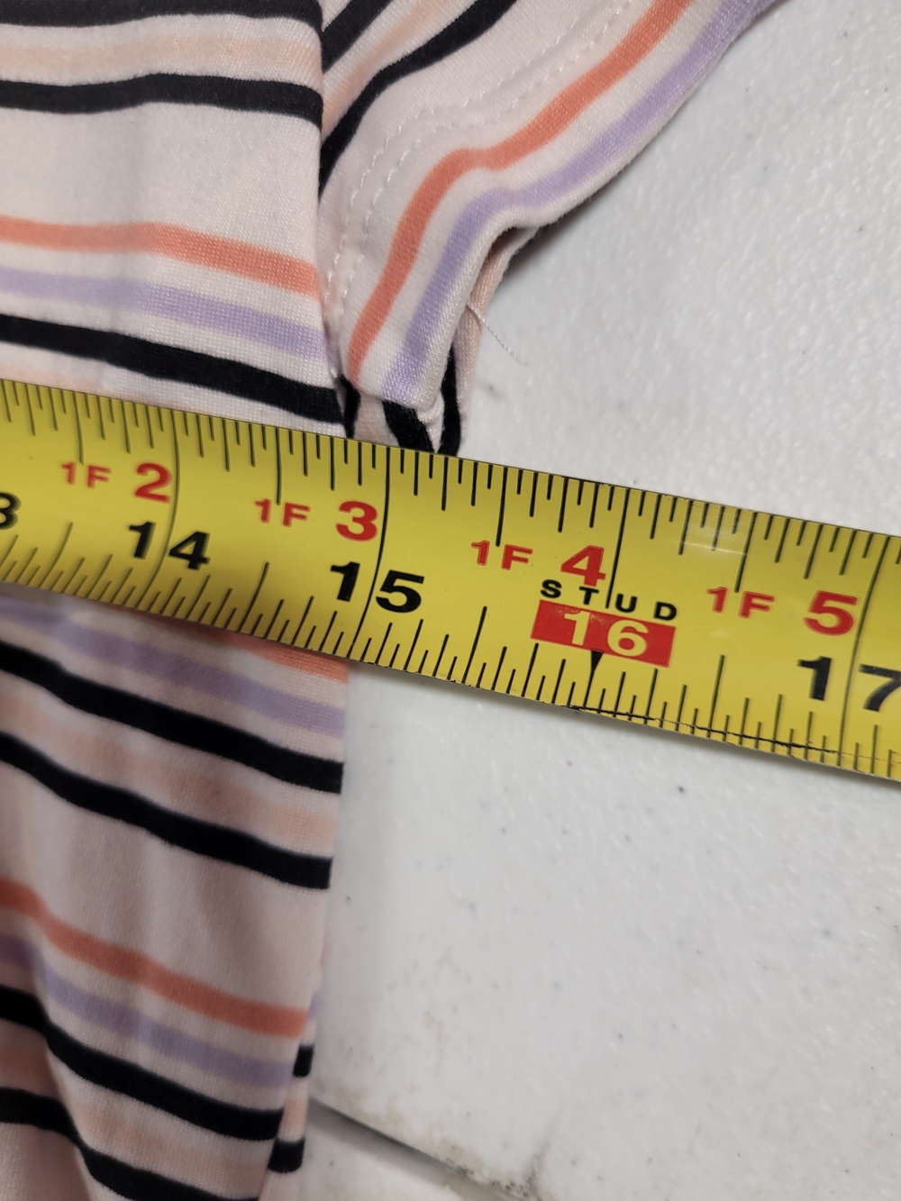 Ardene Peach, Black & White Striped Short-Sleeve Tee - Picture 4 of 4